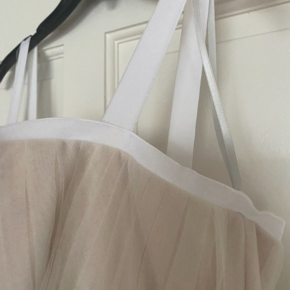 Marchesa Notte Sleeveless Textured Tulle Tea Lengt - Picture 5 of 7